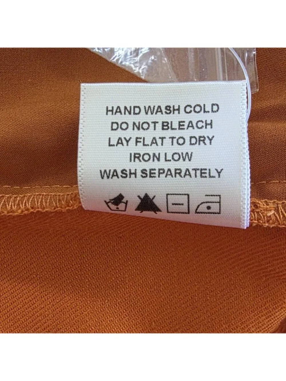 Camila Coelho Kira Pants Womens XS Rust Orange Linen Blend Stretch Quiet Luxury